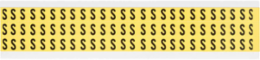 Repositionable Vinyl Cloth Labels, Black on Yellow, 0.5 Inch x 0.344 Inch