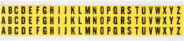 Repositionable Number & Letter Labels, 0.5 Inch H x 0.344 Inch W, Black on Yellow