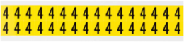Repositionable Number and Letter Labels 0.75 Inch x 0.563 Inch, Black on Yellow
