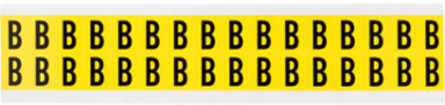 CleanLift Vinyl Cloth Repositionable Labels, 0.75 in H x 0.563 in W, Black on Yellow