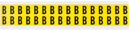 CleanLift Vinyl Cloth Repositionable Labels, 0.75 in H x 0.563 in W, Black on Yellow