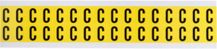 0.75 Inch x 0.563 Inch Repositionable Number and Letter Labels, Black on Yellow