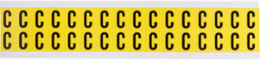 0.75 Inch x 0.563 Inch Repositionable Number and Letter Labels, Black on Yellow