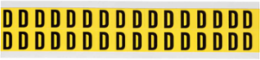 Repositionable Vinyl Cloth Labels, Black on Yellow, 0.75 Inch x 0.563 Inch
