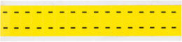Repositionable Number & Letter Labels, 0.75 in H x 0.563 in W, Black on Yellow