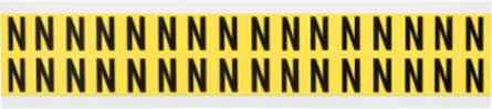 Repositionable Number and Letter Labels, 0.75 Inch x 0.563 Inch, Black on Yellow