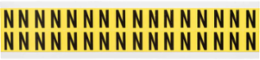 Repositionable Number and Letter Labels, 0.75 Inch x 0.563 Inch, Black on Yellow