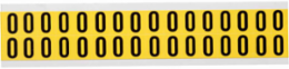 CleanLift Repositionable Vinyl Cloth Labels, 0.75 Inch H x 0.563 Inch W, Black on Yellow