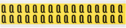 Label, 0.75 Inch H x 0.563 Inch W, Repositionable Vinyl Cloth, Black on Yellow