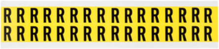 Repositionable Label Set - 0.75 Inch H x 0.563 Inch W, Black on Yellow, 32 Labels
