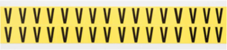Repositionable Number and Letter Labels, 0.75 Inch H x 0.563 Inch W, Black on Yellow