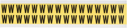 Repositionable Vinyl Cloth Labels, 0.75 Inch H x 0.563 Inch W, Black on Yellow