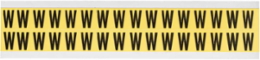 Repositionable Vinyl Cloth Labels, 0.75 Inch H x 0.563 Inch W, Black on Yellow