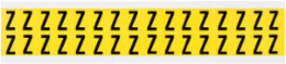 Repositionable Vinyl Cloth Number and Letter Labels, 0.75 Inch H x 0.563 Inch W