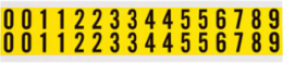 Repositionable Number and Letter Labels 0 to 9, 0.75 Inch H x 0.563 Inch W, Vinyl Cloth