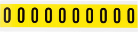 Repositionable Labels, Black on Yellow, 1.5 Inch H x 0.875 Inch W, Vinyl Cloth