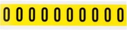 Repositionable Labels, Black on Yellow, 1.5 Inch H x 0.875 Inch W, Vinyl Cloth