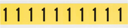 Repositionable Vinyl Cloth Labels, 1.5 In H x 0.875 In W, Black on Yellow