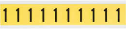 Repositionable Vinyl Cloth Labels, 1.5 In H x 0.875 In W, Black on Yellow