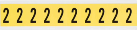 Repositionable Vinyl Cloth Labels, 1.5 Inch H x 0.875 Inch W, Black on Yellow