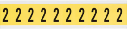 Repositionable Vinyl Cloth Labels, 1.5 Inch H x 0.875 Inch W, Black on Yellow