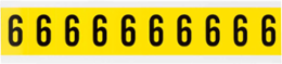 CleanLift® Repositionable Number and Letter Labels, 1.5 Inch x 0.875 Inch, Black on Yellow