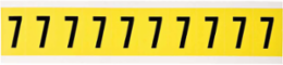 Repositionable Vinyl Cloth Labels, 1.5 In H x 0.875 In W, Black on Yellow