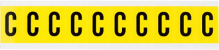 Repositionable Vinyl Cloth Labels, 1.5 Inch H x 0.875 Inch W, Black on Yellow