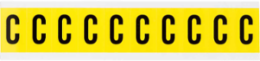 Repositionable Vinyl Cloth Labels, 1.5 Inch H x 0.875 Inch W, Black on Yellow