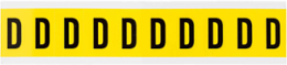 Repositionable Vinyl Cloth Labels, 1.5 Inch H x 0.875 Inch W, Black on Yellow