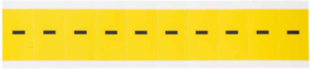 Repositionable Vinyl Cloth Labels, 1.5 Inch H x 0.875 Inch W, Black on Yellow