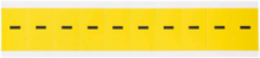 Repositionable Vinyl Cloth Labels, 1.5 Inch H x 0.875 Inch W, Black on Yellow
