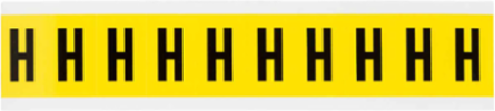 Repositionable Labels, H - 1.5 Inch H x 0.875 Inch W, Black on Yellow, Vinyl Cloth