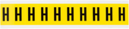 Repositionable Labels, H - 1.5 Inch H x 0.875 Inch W, Black on Yellow, Vinyl Cloth