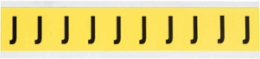 Repositionable Vinyl Cloth Labels, 1.5 in H x 0.875 in W, Black on Yellow