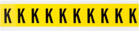 Repositionable Label Set, 1.5 Inch H x 0.875 Inch W, Black on Yellow