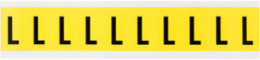 Repositionable Number and Letter Labels, 1.5 Inch H x 0.875 Inch W, Black on Yellow