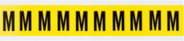 Repositionable Number and Letter Labels, 1.5 in H x 0.875 in W, Black on Yellow