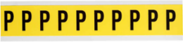 Repositionable Vinyl Cloth Labels 1.5 Inch x 0.875 Inch, Black on Yellow