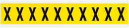 CleanLift Repositionable Vinyl Cloth Labels, 1-1/2 In x 0.875 In, Black on Yellow
