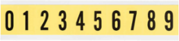 Repositionable Number and Letter Labels, 0 to 9, 1.5 in H x 0.875 in W, Vinyl Cloth