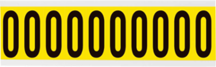 CleanLift Repositionable Number & Letter Labels, 2.25 in H x 0.875 in W, Black on Yellow