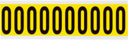 CleanLift Repositionable Number & Letter Labels, 2.25 in H x 0.875 in W, Black on Yellow