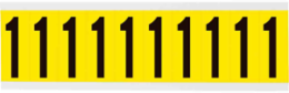 Repositionable Vinyl Cloth Labels 2.25 Inch x 0.875 Inch, Black on Yellow