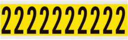 CleanLift Vinyl Cloth Repositionable Labels, 2.25 Inch H x 0.875 Inch W, Black on Yellow