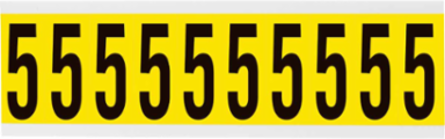 Repositionable Vinyl Cloth Labels, 2.25 Inch H x 0.875 Inch W, Black on Yellow