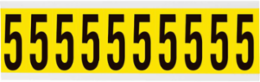 Repositionable Vinyl Cloth Labels, 2.25 Inch H x 0.875 Inch W, Black on Yellow