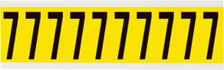 CleanLift Repositionable Number and Letter Labels, 2.25 in H x 0.875 in W, Black on Yellow