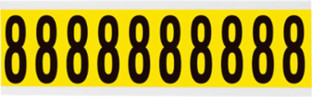 Repositionable Number and Letter Labels, 2.25 Inch H x 0.875 Inch W, Vinyl Cloth