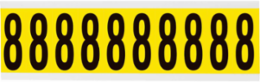 Repositionable Number and Letter Labels, 2.25 Inch H x 0.875 Inch W, Vinyl Cloth